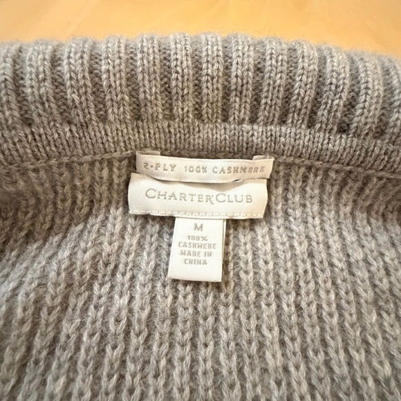 🤍 Charter Club 100% Cashmere Shawl Sweater | Ultra Luxe 🤍 Size M | Clean Girl - Picture 12 of 16